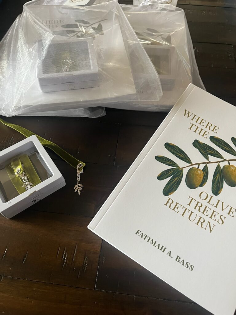 Fatimah A Bass Where the Olive Trees Return Your Muslim Copywriting self publishing book serivces for coachesBelovedGifts.ca Beloved Publishing launch book front copy